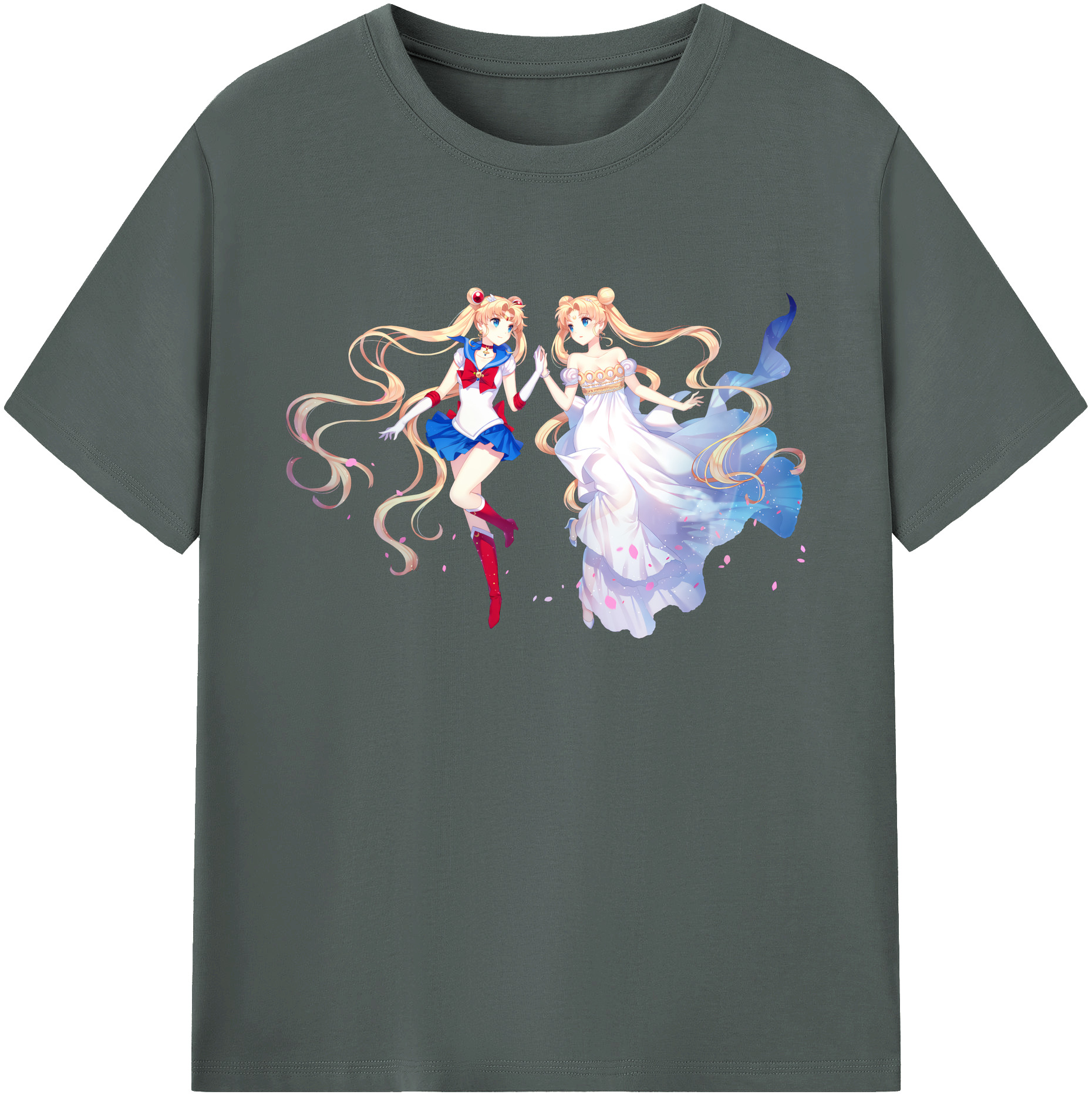 （画像用） 美少女戦士セーラームーン 月野 うさぎ つきの うさぎ Sailor Moon Tsukino Usagi 綿100％ メンズ半袖Tシャツ｜肌触りやわらか＆通気性